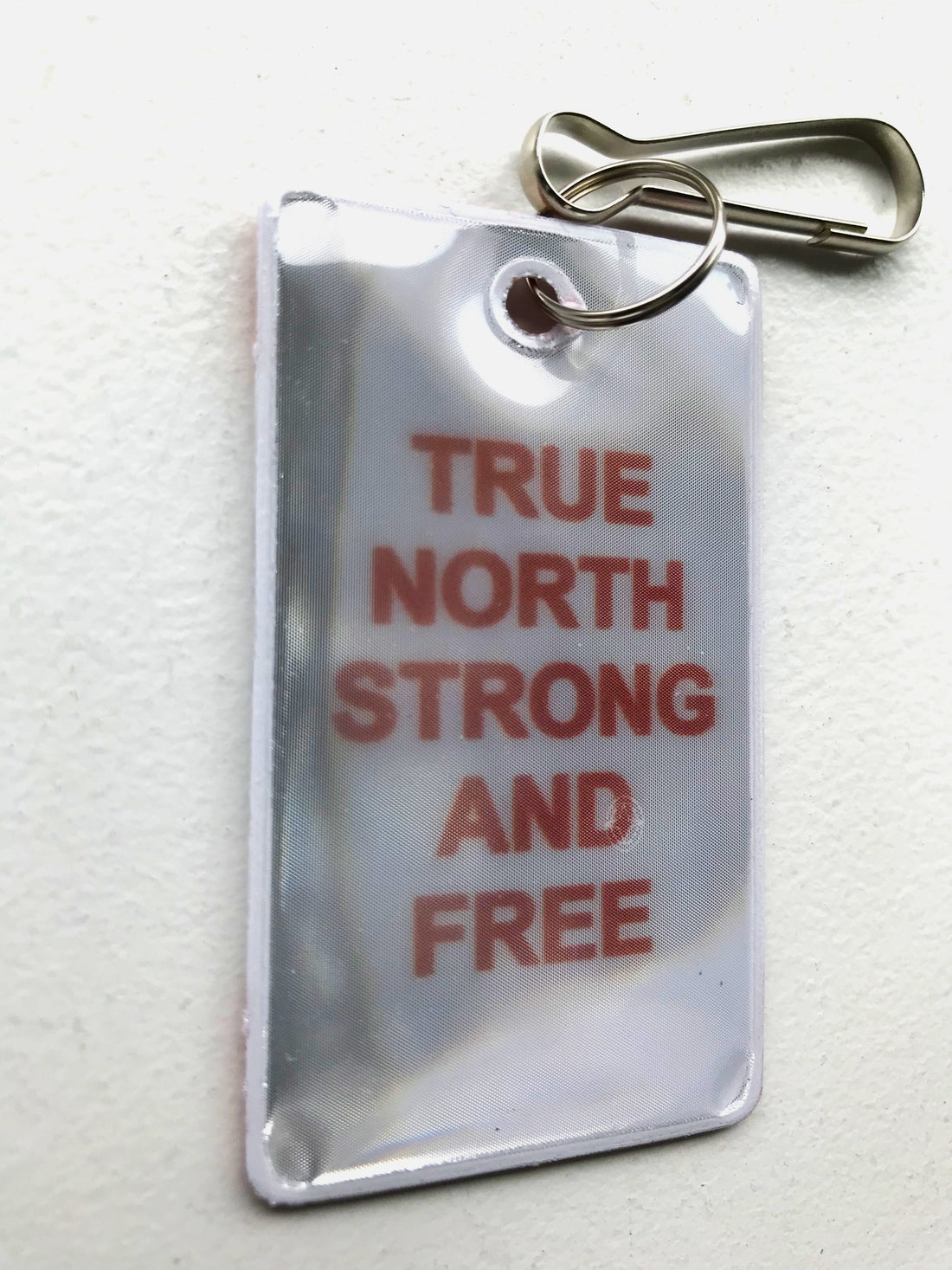 Two Sided Soft Canadian Flag Reflector, TRUE NORTH STRONG AND FREE
