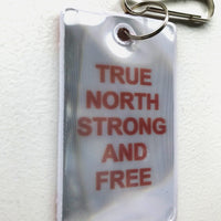 Two Sided Soft Canadian Flag Reflector, TRUE NORTH STRONG AND FREE