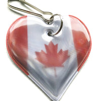 Soft Double Sided Heart Canadian Flag FOR CANADA UNITED WE STAND!