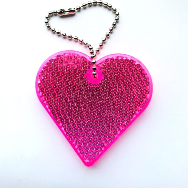 Hard Pink Heart Prism Reflector
