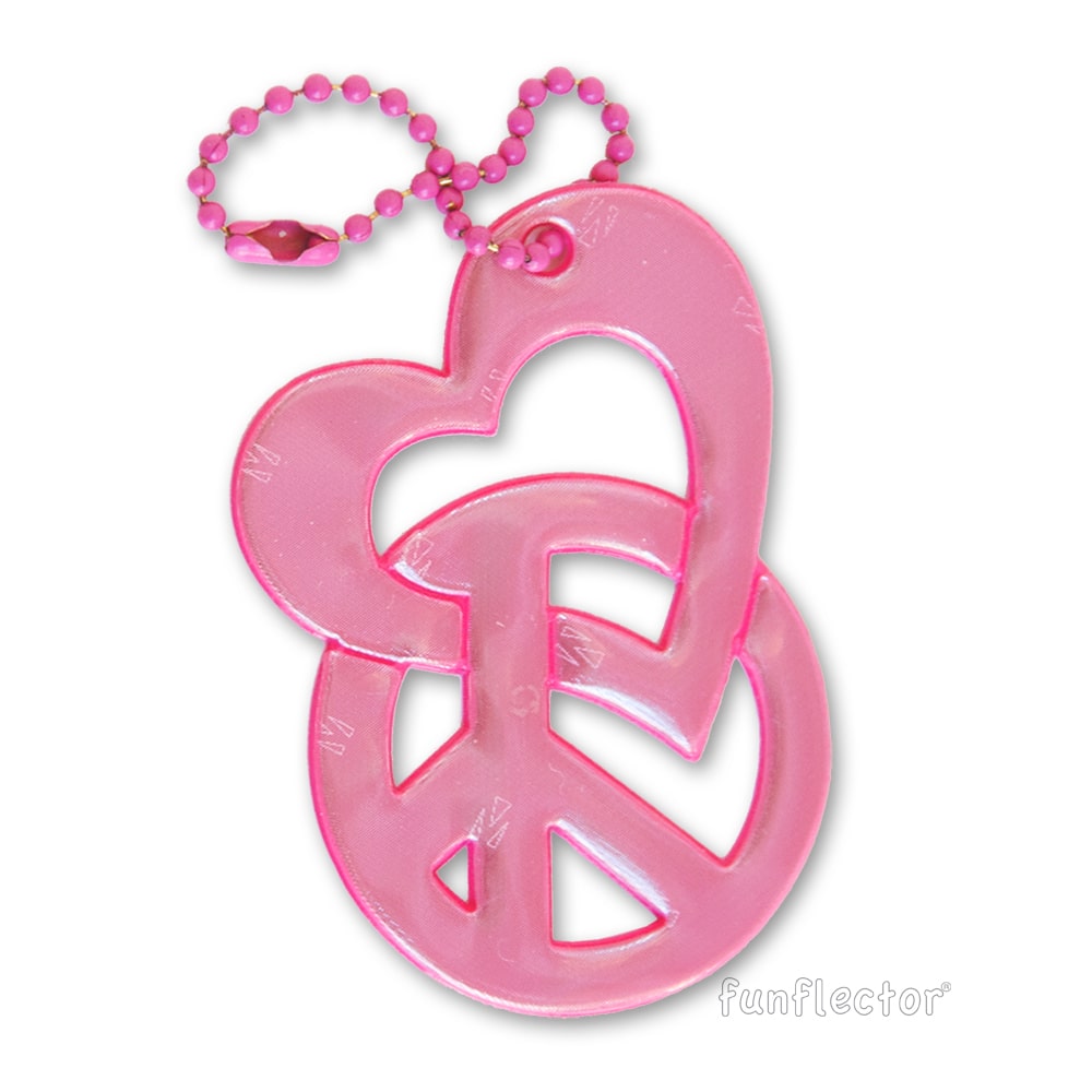 Soft Pink Love & Peace Reflector