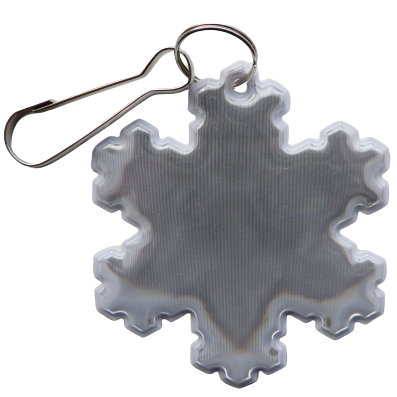 Soft White Snowflake Safety Reflector